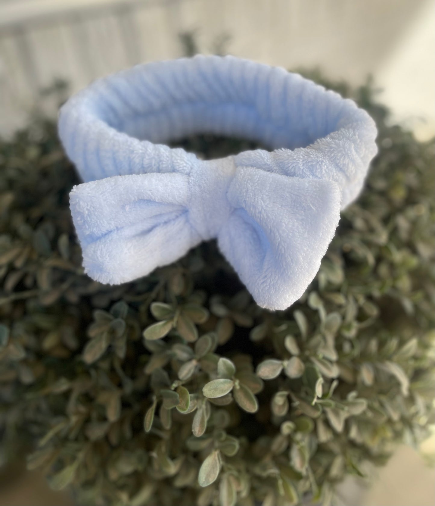 Sky Blue Bow Spa Headband
