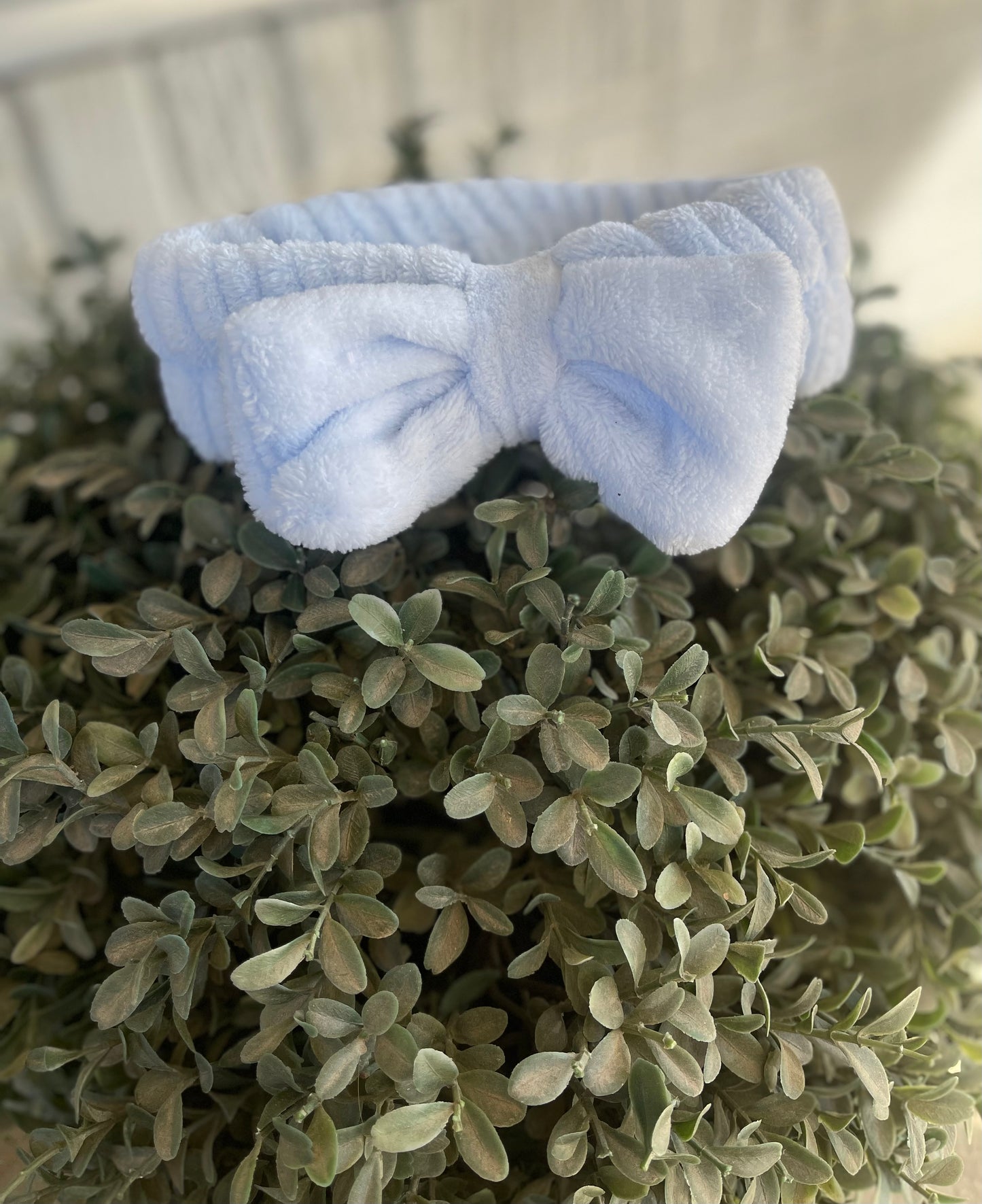 Sky Blue Bow Spa Headband
