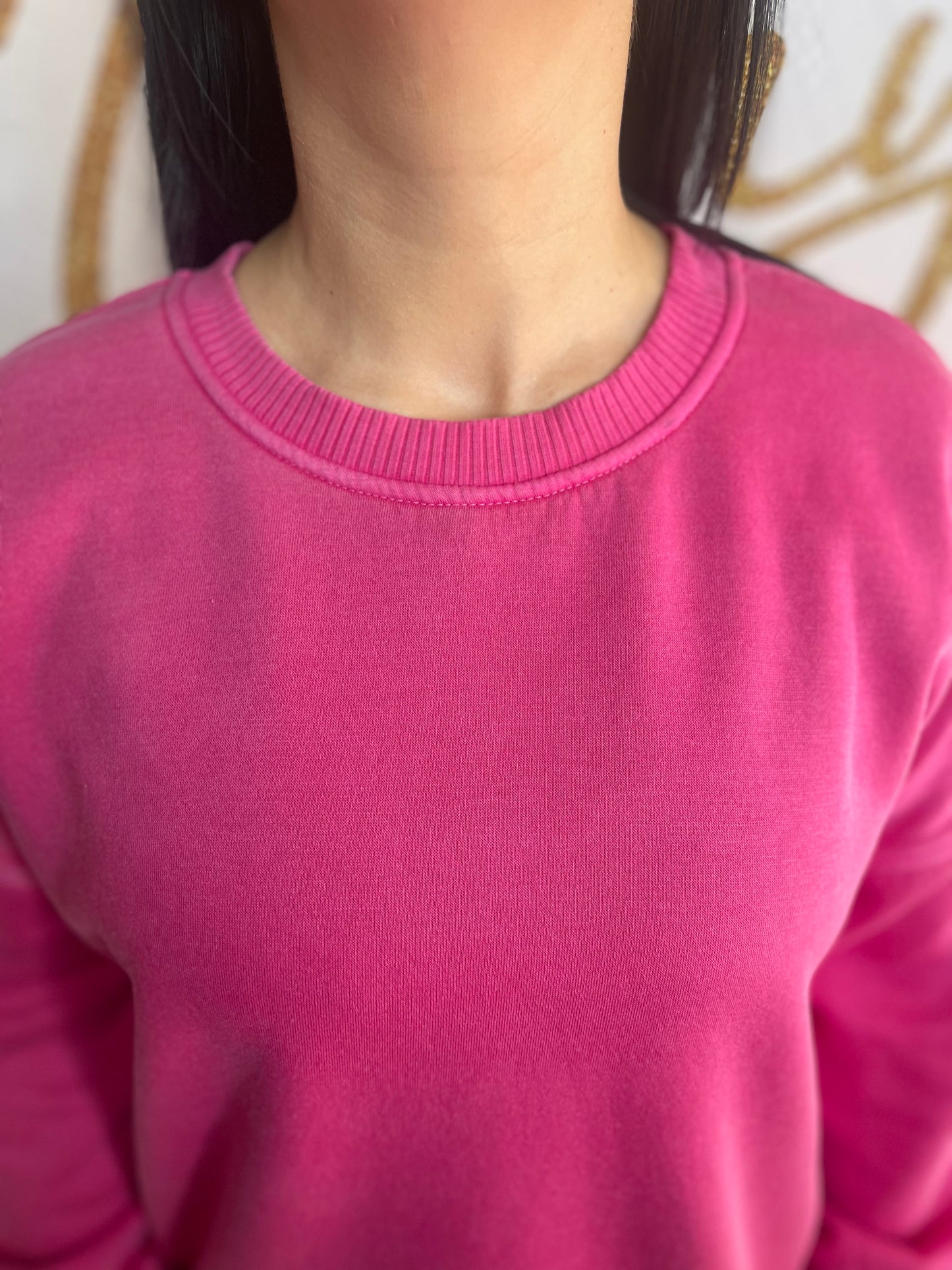 Hot Pink Hi-Low Pullover