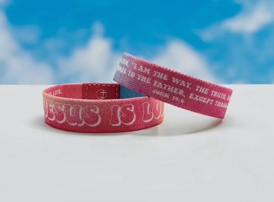 Versible Wristband Happy Vibes  “John 14:6"