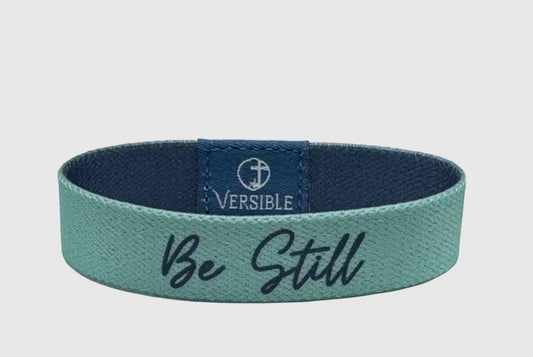 Versible Aqua “Be Still and Know” Wristband