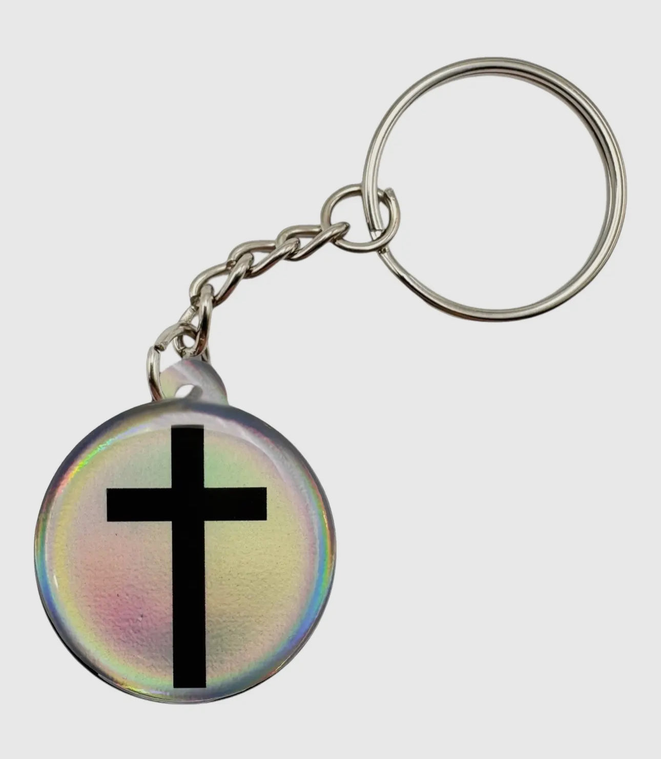 Tap To Pray Crystal Cross Keychain