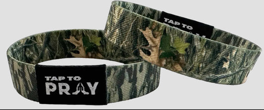 Tap To Pray Forrest Camo Wristband