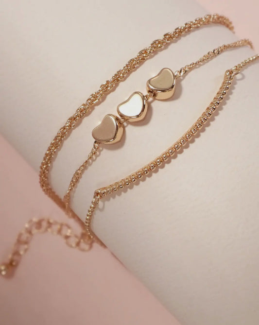 Layered Heart Bracelet