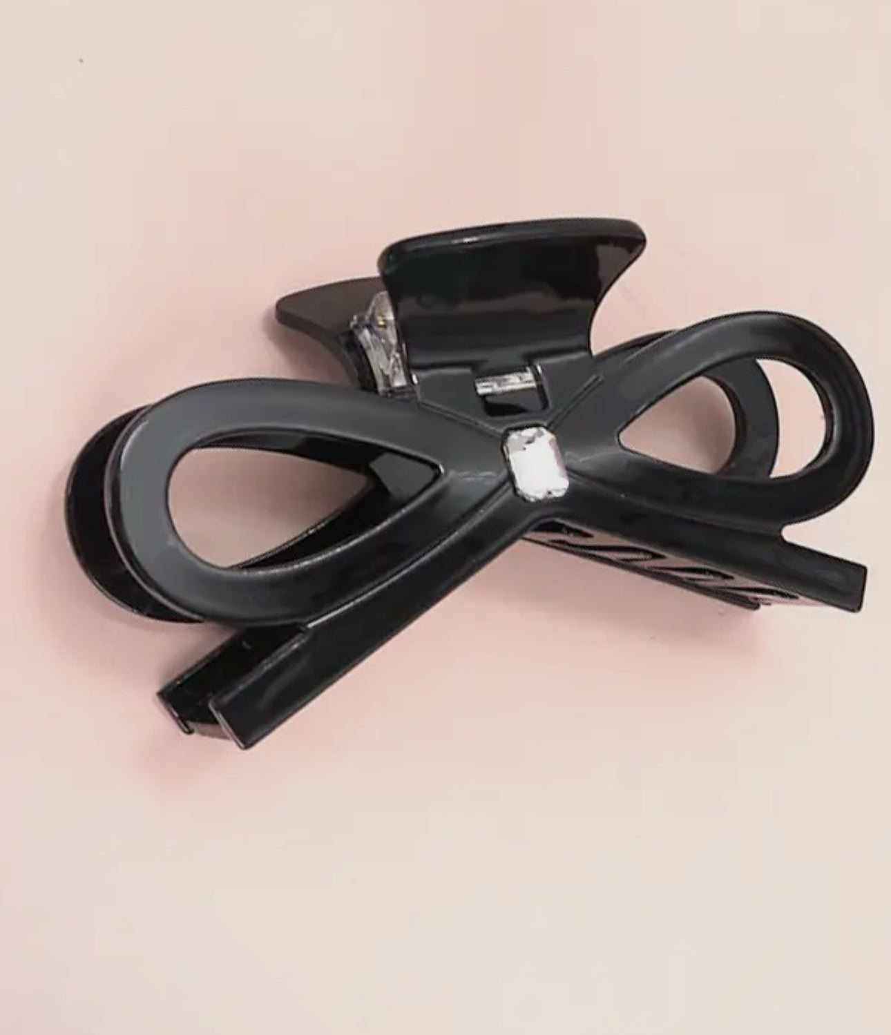 Black Large Bow Claw Clip