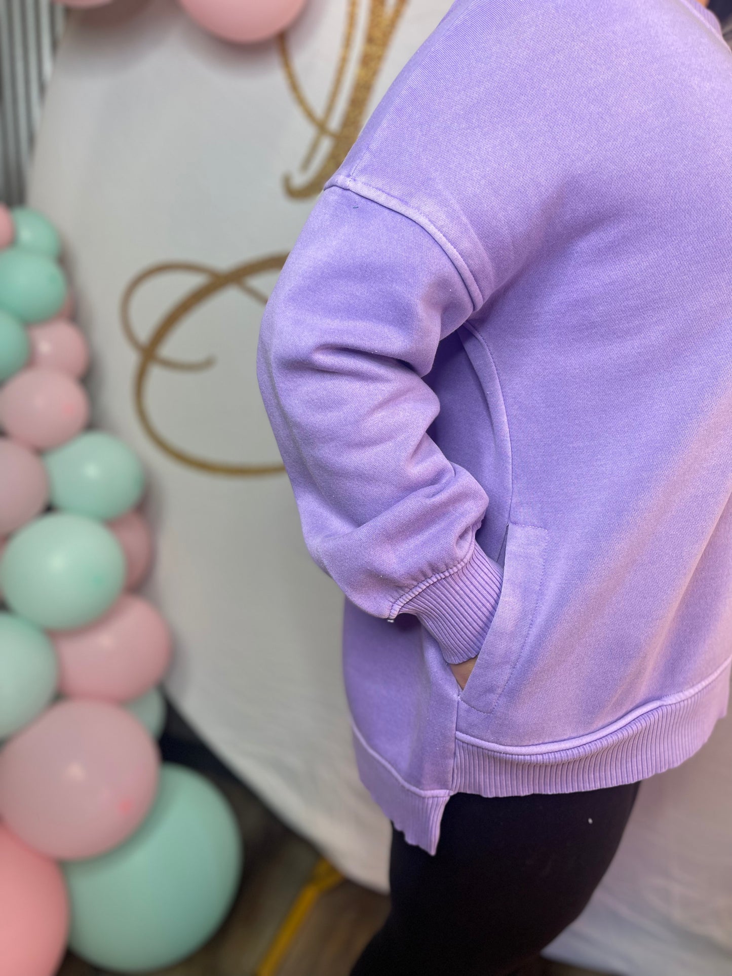 Lavender Hi-Low Pullover